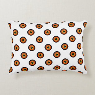 Cojín Decorativo Patrón único naranja y negro