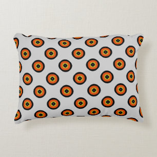 Cojín Decorativo Patrón único naranja y negro