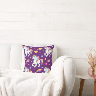 Cojín Decorativo Patrón unicornio de caballo mágico