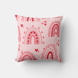 Cojín Decorativo Patrón Valentine 2024 Fondo con amor al corazón