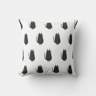 Cojín Decorativo Patrón vectorial minimalista perfecto de negro div