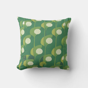 Cojín Decorativo Patrón verde de suerte