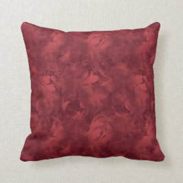 Cojín Decorativo Patrón victoriano de plumas rojas