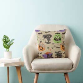 Cojín Decorativo Patrón vintage de Halloween pillow