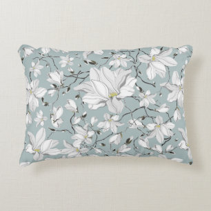 Cojín Decorativo Patrón vintage de textura floral. Patrón transpare