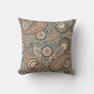 Cojín Decorativo Patrón vintage sin fisuras Paisley. Grupo trasero