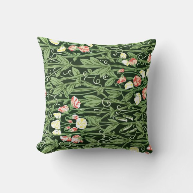 Cojín Decorativo Patrón William Morris, Sweetpea (Anverso)