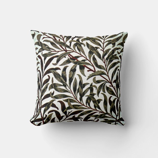 Cojín Decorativo Patrón William Morris, Willow Bough (Anverso)