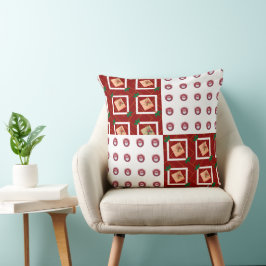 Cojín Decorativo patrón y logotipo de navidad