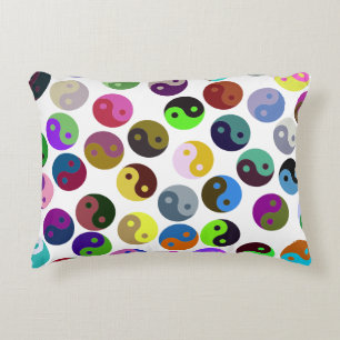 Cojín Decorativo Patrón Ying Yang colorido