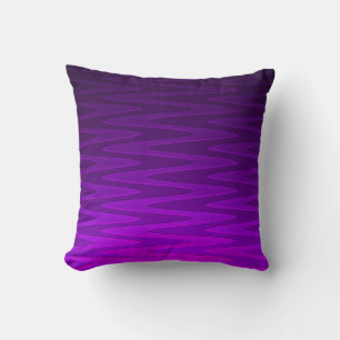 Cojín Decorativo Patrón Zigzag de Color Púrpura Vibrante