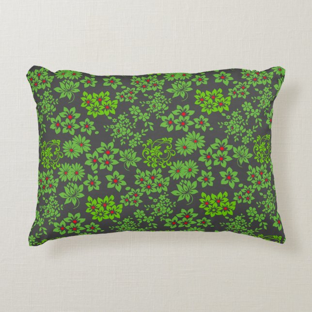 Cojín Decorativo Patrones basados en plantas (6).verde DGrey BG (Anverso)