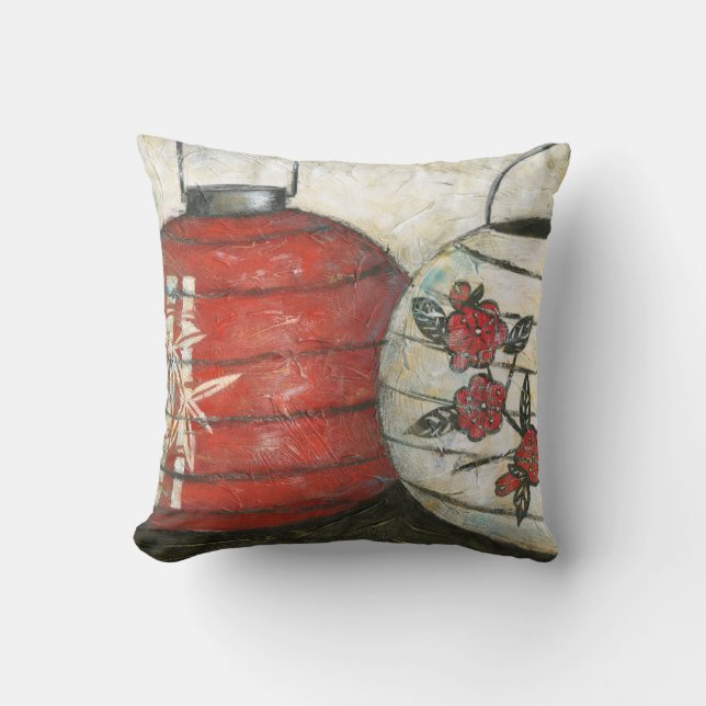 Cojín Decorativo Patrones chinos de Año Nuevo con impresión floral (Anverso)