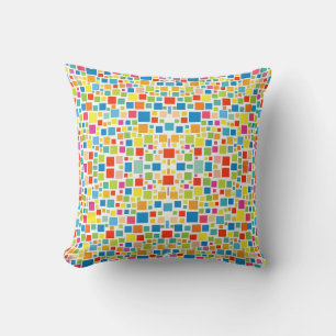 Cojín Decorativo Patrones de cuadrados coloridos lindos