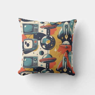 Cojín Decorativo Patrones de época de la simplicidad de los años 50