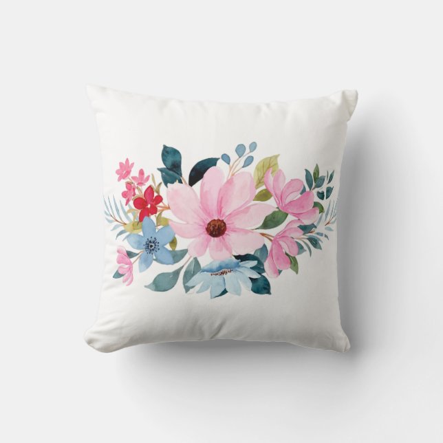 Cojín Decorativo Patrones de flor (Anverso)