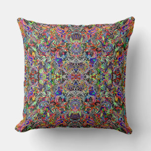 Cojín Decorativo Patrones de flores mezcladas y coloridas lindas