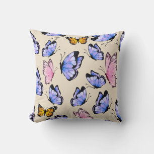 Cojín Decorativo Patrones de mariposas fascinantes