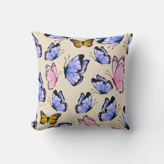 Cojín Decorativo Patrones de mariposas fascinantes
