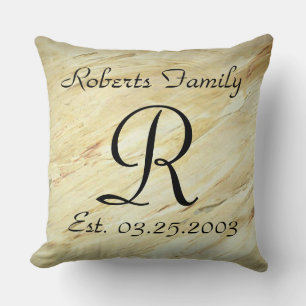 Cojín Decorativo Patrones de Monogramas con Acabados Falsos