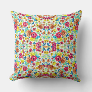 Cojín Decorativo Patrones de rosas vintage coloridos lindos