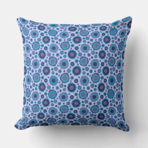 Cojín Decorativo Patrones de soles de colores azules múltiples lind