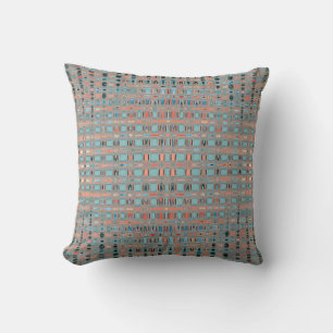 Cojín Decorativo Patrones de tonos rosa azul tierra