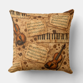 Cojín Decorativo Patrones Estéticos de Dark Academia Vintage
