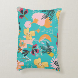 Cojín Decorativo Patrones florales abstractos azules