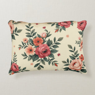 Cojín Decorativo Patrones florales de época con elegancia clásica