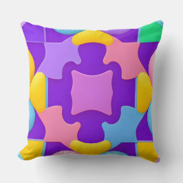 Cojín Decorativo Patrones geométricos abstractos coloridos