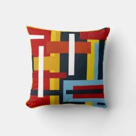 Cojín Decorativo patrones geométricos de cuadrados y rectángulos