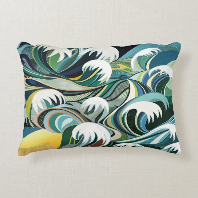 Cojín Decorativo Patrones inspirados por el mar (Anverso)