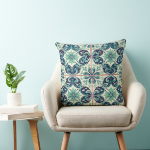 Cojín Decorativo Patrones meditativos: Tranquilidad azulejo