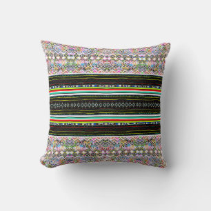 Cojín Decorativo Patrones tribales aztecas coloridos y lindos
