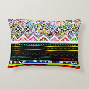 Cojín Decorativo Patrones tribales aztecas coloridos y lindos