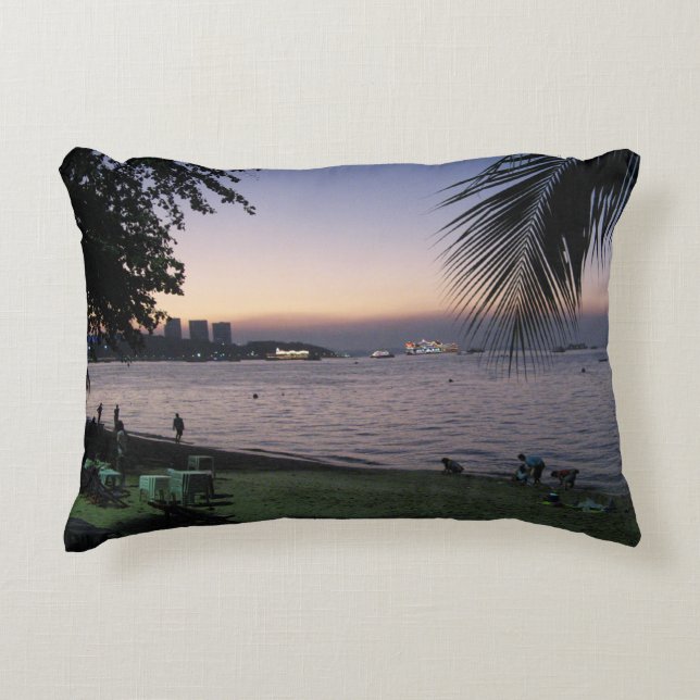 Cojín Decorativo Pattaya Beach Sunset... Chonburi (Tailandia) (Anverso)