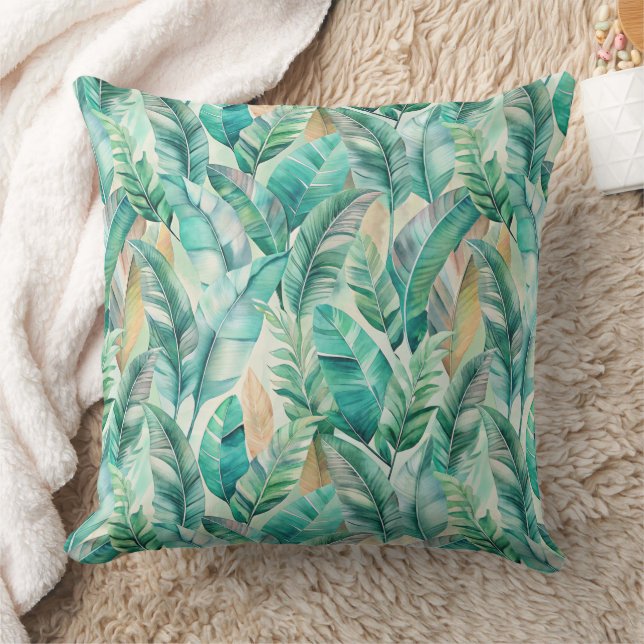 Cojín Decorativo Pattern Boho Banana Leaves (Manta)
