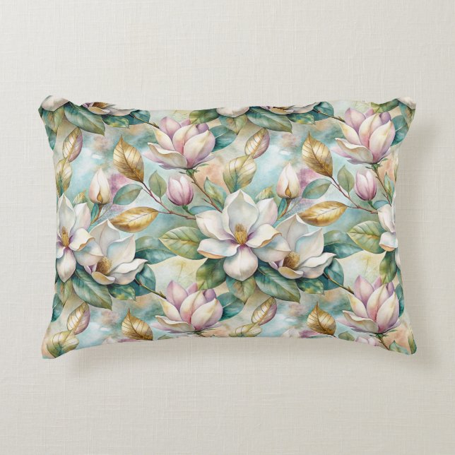 Cojín Decorativo Pattern Elegant Magnolia Flowers (Anverso)