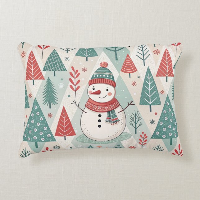 Cojín Decorativo Pattern Scandinavian Snowman (Anverso)