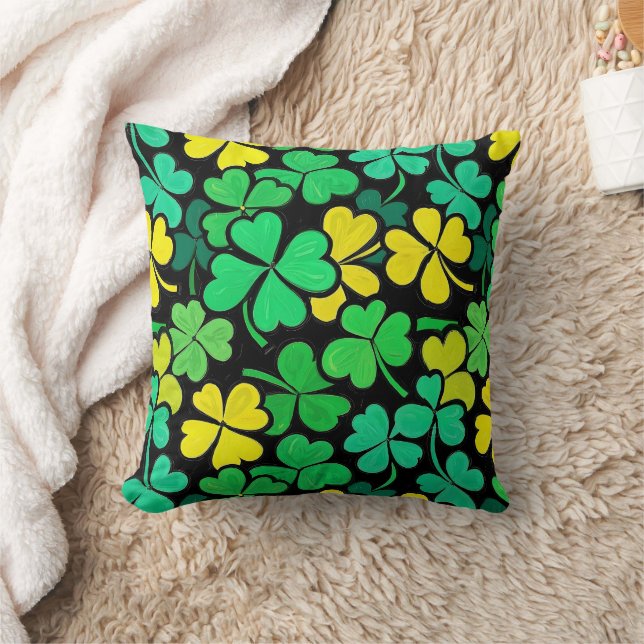Cojín Decorativo Pattern St. Patrick's Day Clovers (Manta)