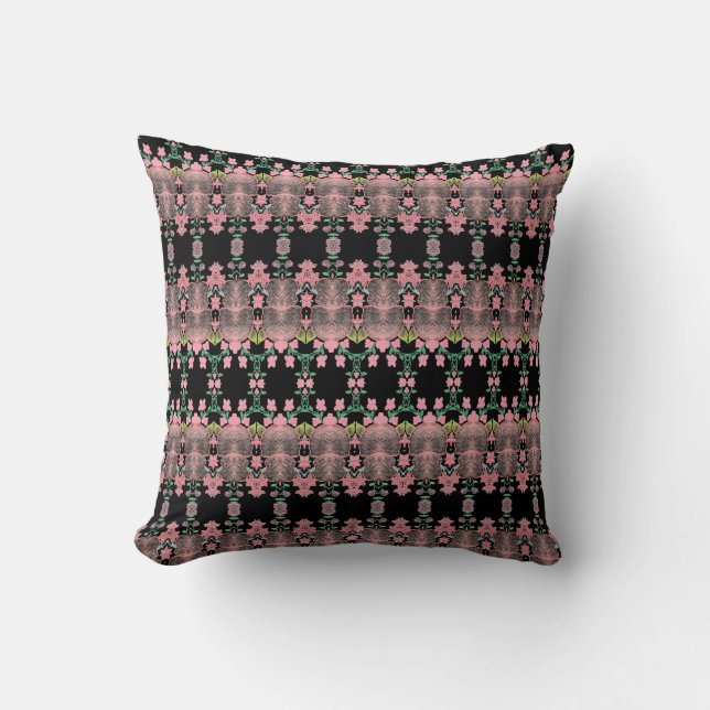 Cojín Decorativo Patterned con acento rosa delgado (Anverso)