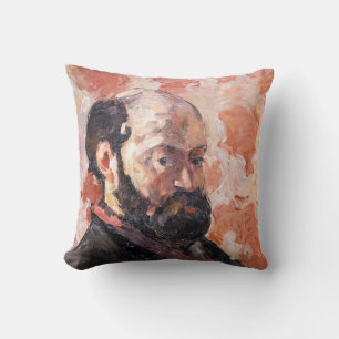 Cojín Decorativo Paul Cezanne - Autorretrato con fondo rosa