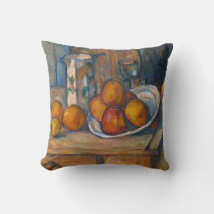 Cojín Decorativo Paul Cezanne - Bodegón con jarra de leche y frutas