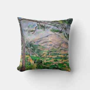Cojín Decorativo Paul Cezanne - Mont Sainte-Victoire y gran pino