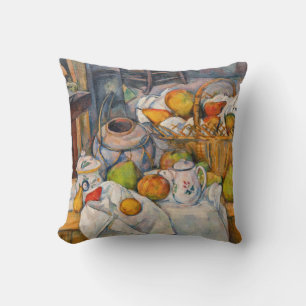 Cojín Decorativo Paul Cezanne - Naturaleza muerta con cesta