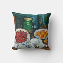 Cojín Decorativo Paul Cezanne - Todavía la vida con cerezas y guiso