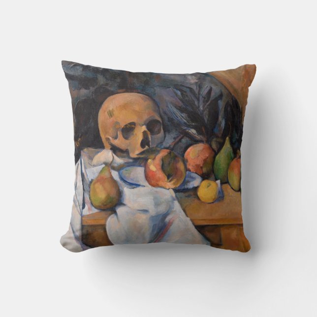 Cojín Decorativo Paul Cezanne - Todavía la vida con Skull (Anverso)