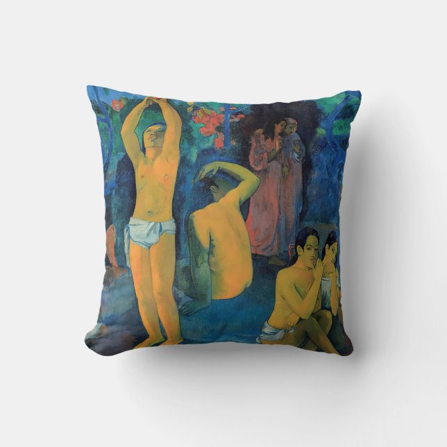 Cojín Decorativo Paul Gauguin - ¿De Dónde Venimos? (Anverso)