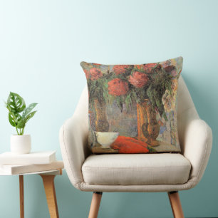 Cojín Decorativo Paul Gauguin - Naturaleza muerta con tazón blanco,